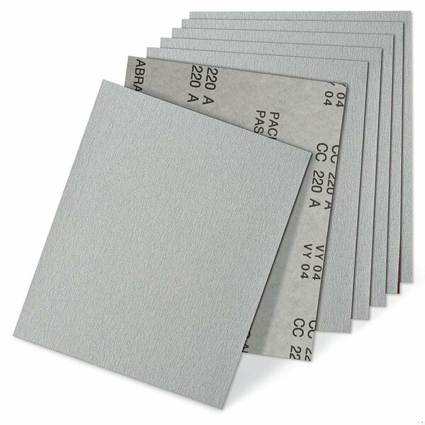 Cgw Abrasives S13T Stearated Sanding Sheet, 11 in L x 9 in W, 120 Grit, Fine Grade, Silicon Carbide Abrasive, Pape 44857